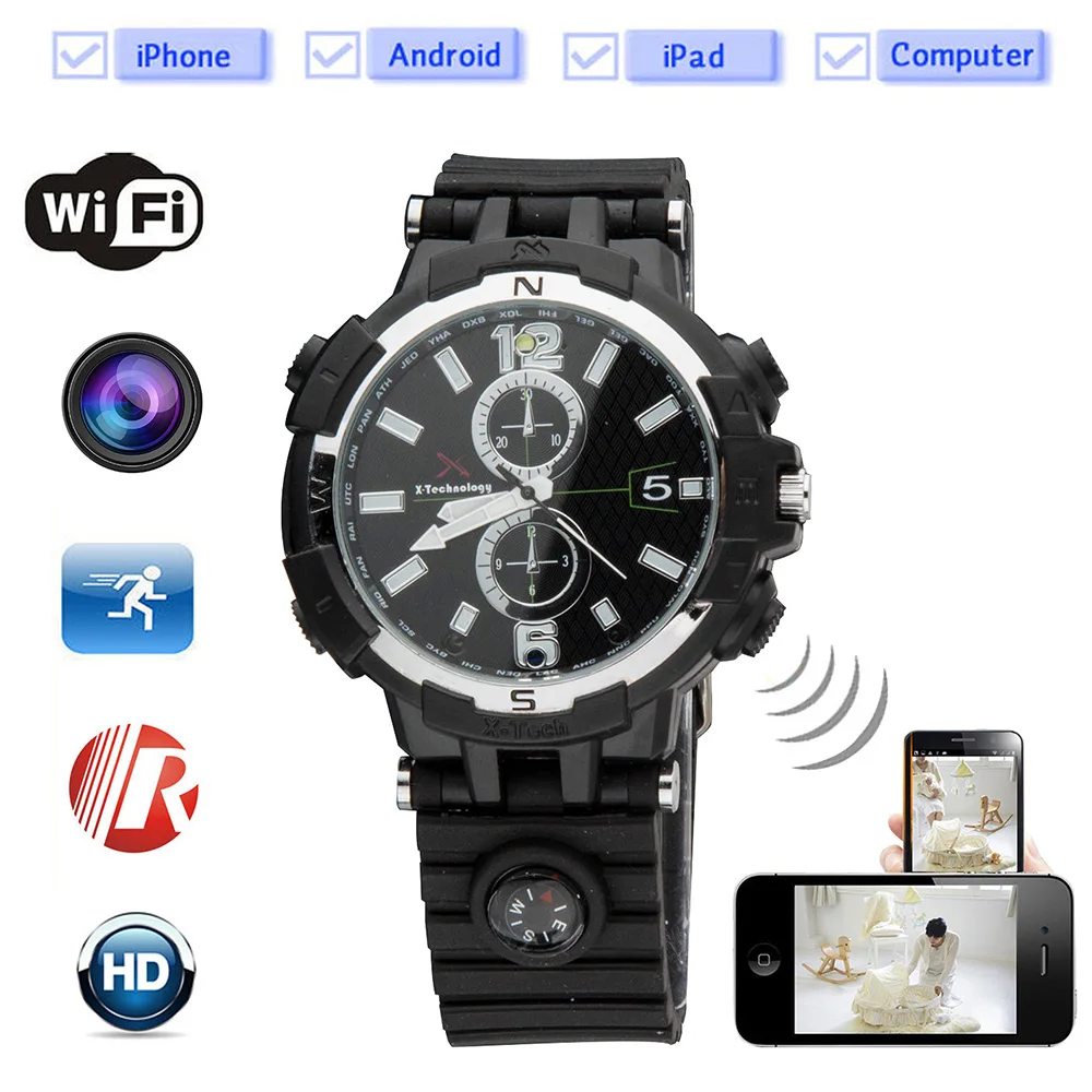 

Night vision wifi remote monitoring camera vides recording smart watch quartz smart watch wtih physical dial plate