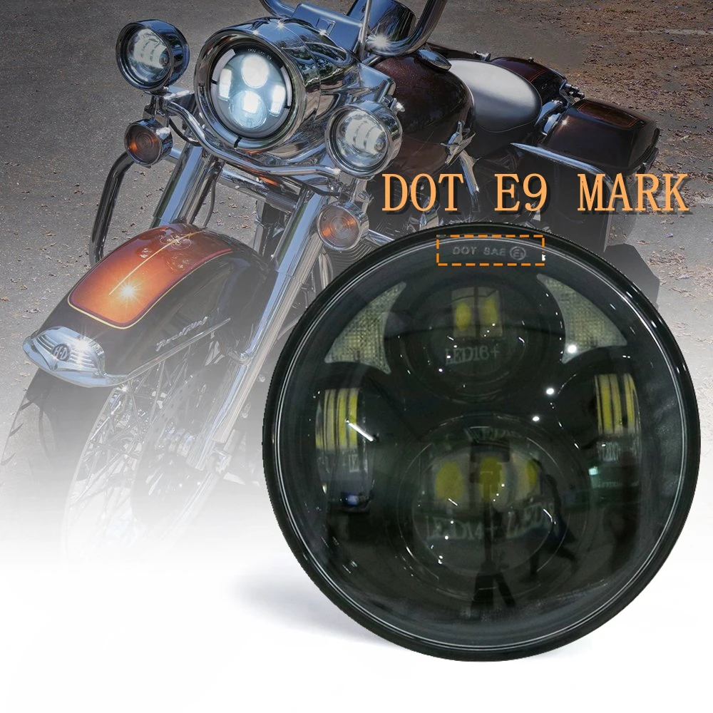 Moto rcycle 5-3/4 5,7" moto светодиодный фонарь для moto r 883, sportster фара проектор дальнего света