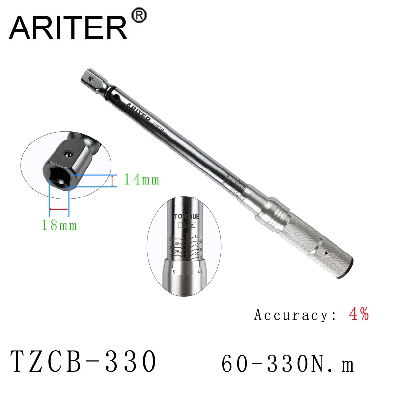 Точность 4% Профессиональный динамометрический ключ 5-330N.m механический ремонтный динамометрический ключ ручные инструменты - Цвет: TZCB-330