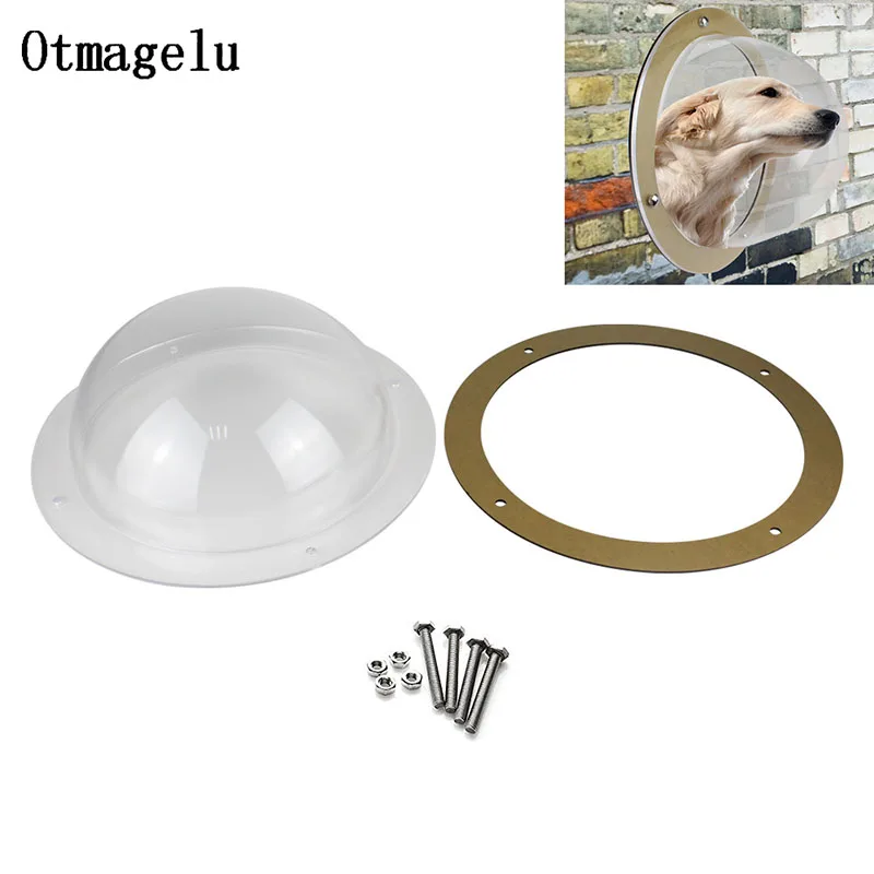 Acrylic Pet Dog Cat Door Space Window for Wall Security Flap Gate Pet Tunnel Peephole Dog Fence Window for Home Treat Pet Autism4