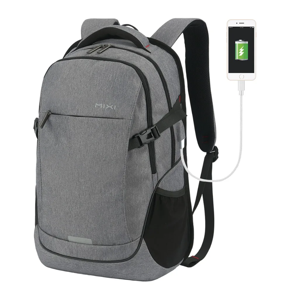 Baratos Mochila para ordenador portátil Mixi para hombres, mochila de diseño patentado, mochila de viaje para mujeres, mochila para adolescentes y niñas, mochila para escuela, impermeable M5222