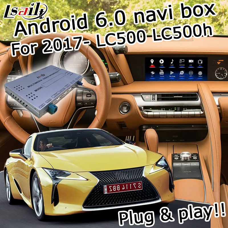 Android GPS navigation box for Lexus LC500 LC500h 2018 touchpad control video interface with