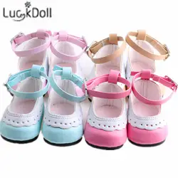 Luckdoll новая милая маленькая обувь с круглым носком 18 дюймов американская кукла, лучший праздничный подарок для детей