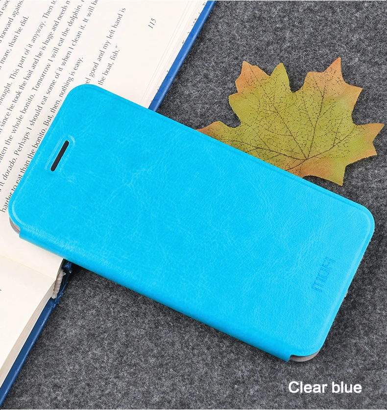Чехол MOFi для Xiaomi Redmi 5 Plus, флип-чехол из искусственной кожи, чехол-подставка для Xiaomi Redmi 5 Plus, чехол-книжка для телефона - Цвет: Небесно-голубой
