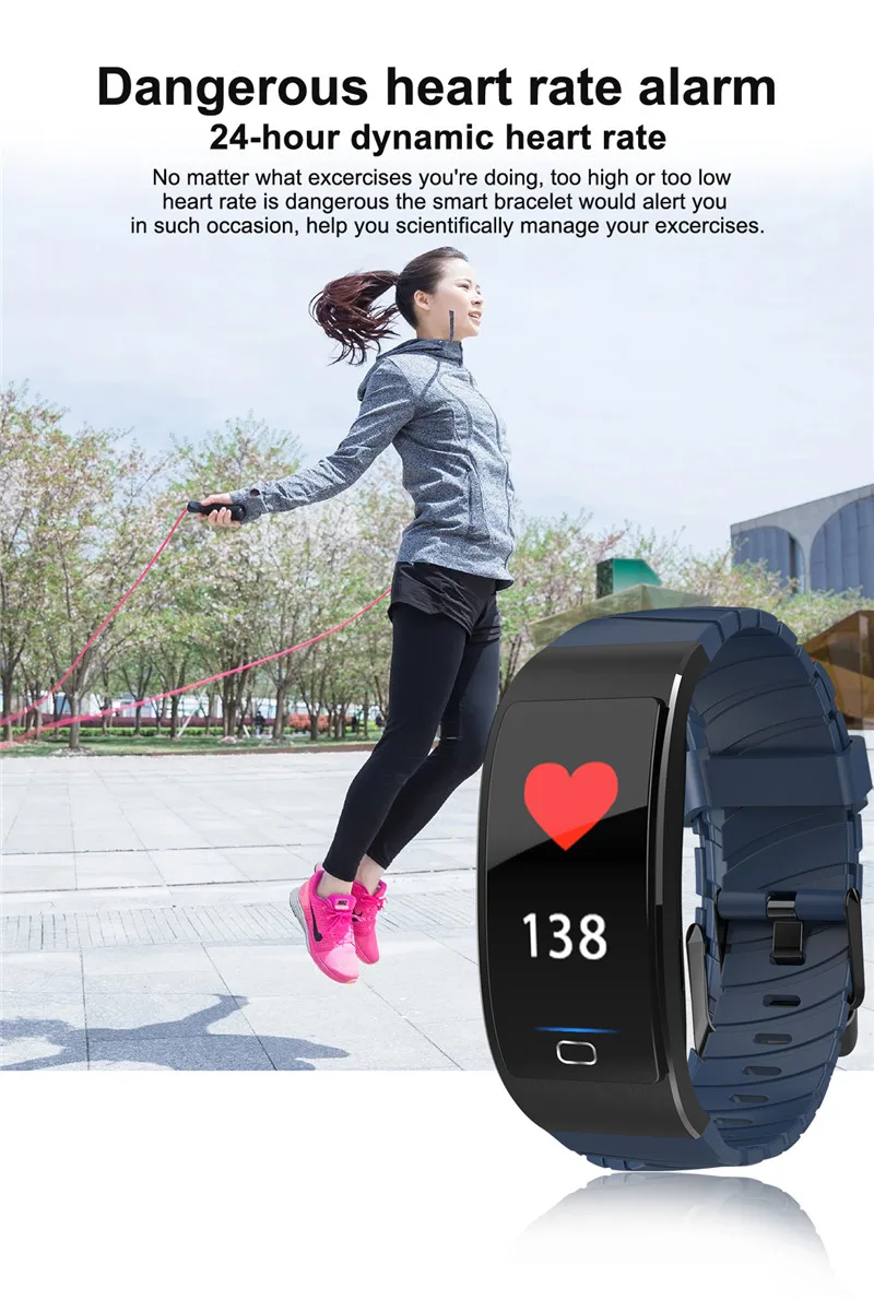 Outdoor activity Fitness Bracelet Heart rate monitor men watch women smart Wristband sleep tracker smart Band pk f1 mi band 3