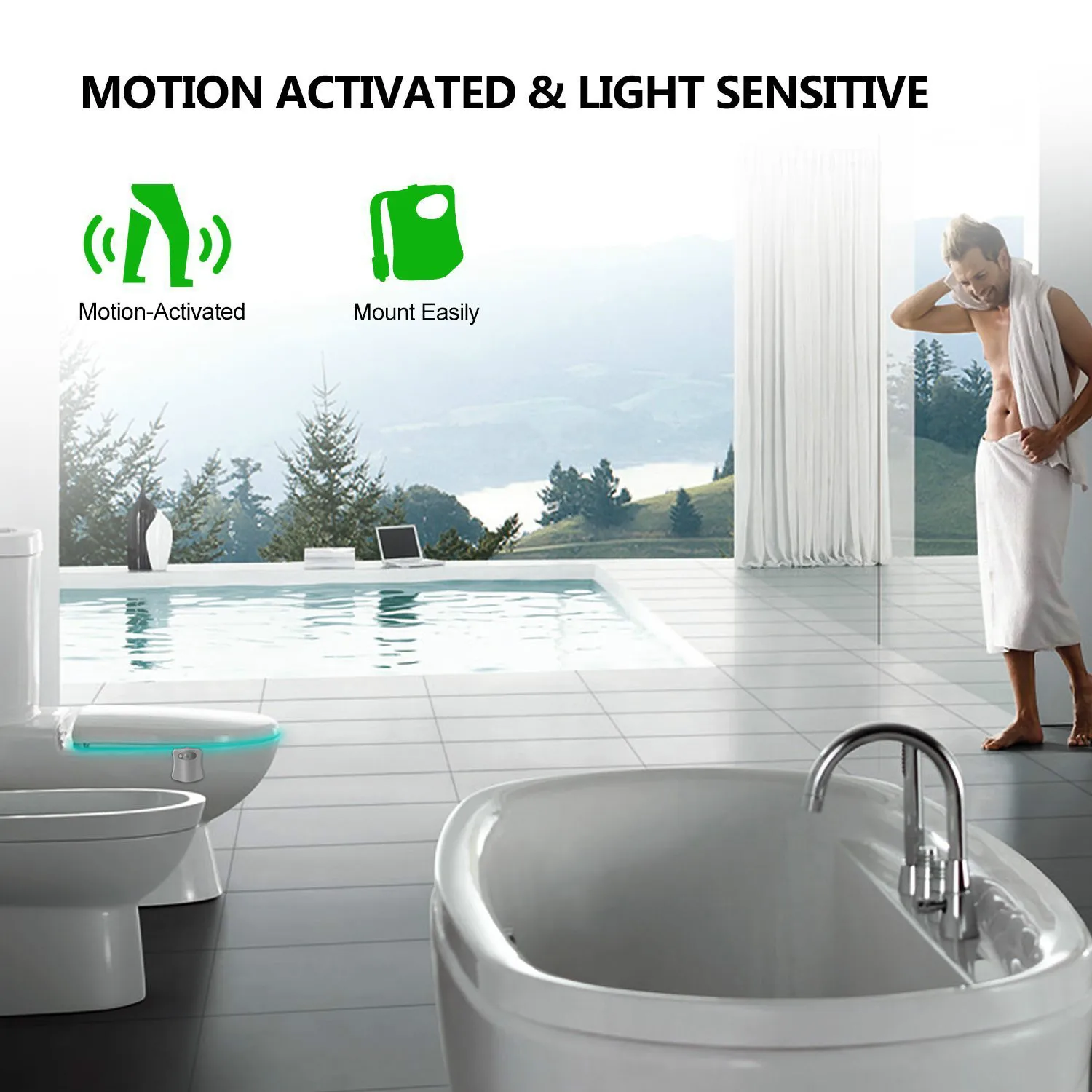 Индукционная лампа для туалета, светодиодный ночник с датчиком движения для closetool, 8 цветов светодиодный ночник stinkpot, лампа для датчика