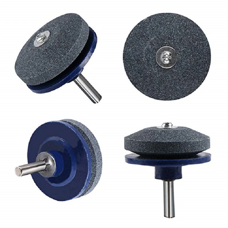 2Pcs Grinding Drill Sharpener Lawnmower Faster Rotary Drill Blade Sharpener Grinding Tool Garden Lawn Mower Parts