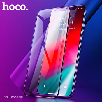 

HOCO 2018 NEW for Apple iPhone XR Full HD Tempered Glass Film Screen Protector Protective glue 3D Full Cover Screen Protection
