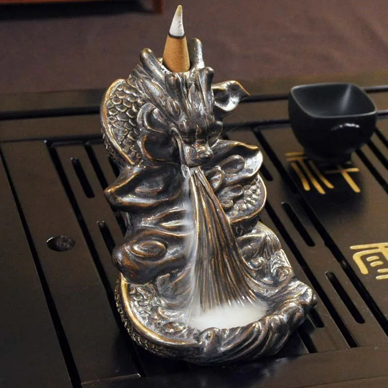 Ceramic Backflow Cone Stick Incense Burners Gift Ornaments Creative