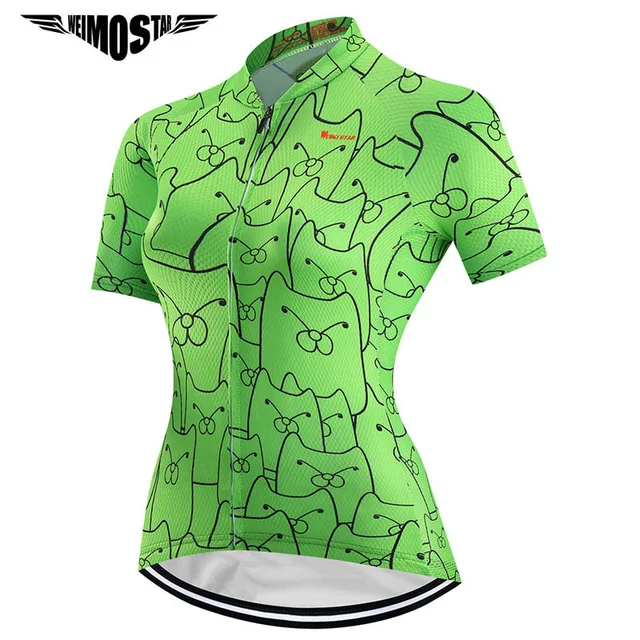 Best Offers 2018 Green Cycling Jersey Women Short Sleeve Downhill Slope MTB Bike Jersey Bicycle Clothing Breathable Summer Ropa Ciclismo<br />