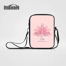 Маленькая сумка через плечо с принтом для йоги, женская сумка-мессенджер, подарок для девушек, дизайнерская сумка с клапаном, Женская Повседневная сумка, Прямая поставка