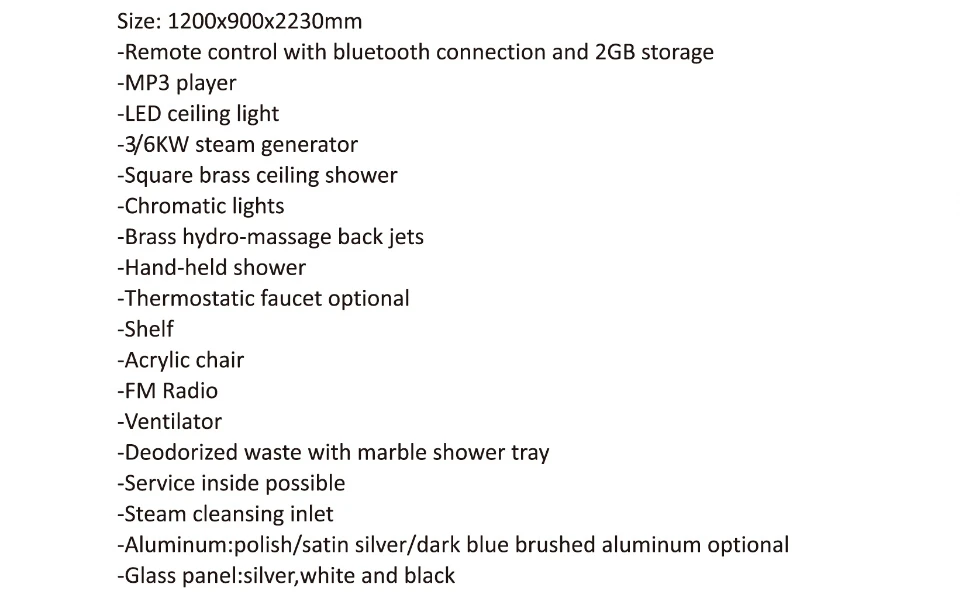 2017 Новый дизайн роскошные паровые душевые кабины массажные прогулки сауна