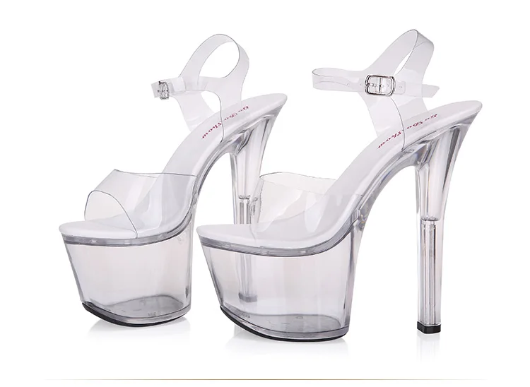 Женская обувь; высококачественные женские модельные туфли с Т-образным ремешком для подиума; пикантная прозрачная обувь с кристаллами; босоножки с круглым открытым носком на высоком каблуке 10 см