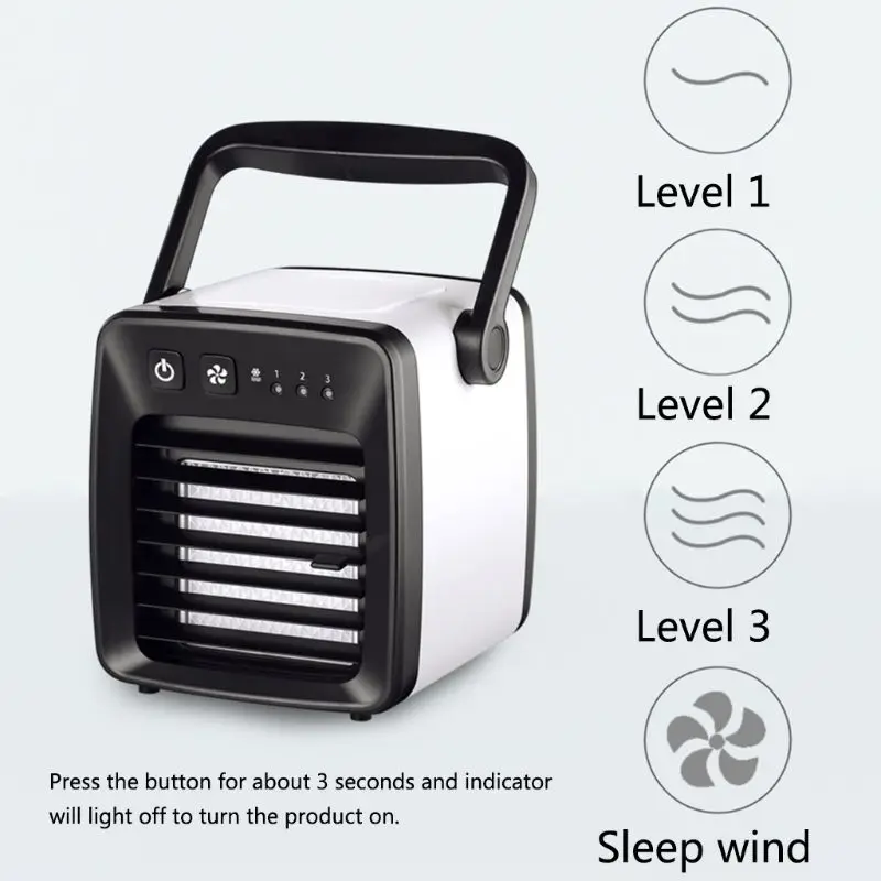 USB Fan Cooler Cooling Fan Mini Portable Air Conditioner Powerful Soft Wind Cool Indoor Outdoor Summer Device Student Supplies