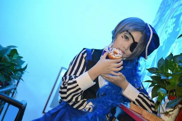 Аниме Черный Дворецкий Косплей Kuroshitsuji Костюм Ciel Phantomhive цирковой костюм весь набор