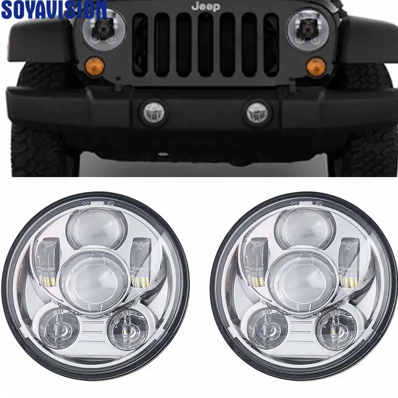 7inch led headlight for motorcycle led harley headlight 7 inch lamp jeep led