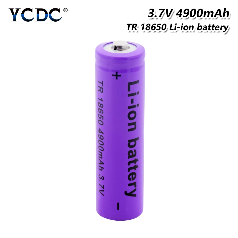 1 шт перезаряжаемый аккумулятор 18650 фиолетовый TR 18650 4900mAh литий-ионные аккумуляторы воздушная модель камеры ноутбука маленький вентилятор аккумулятор