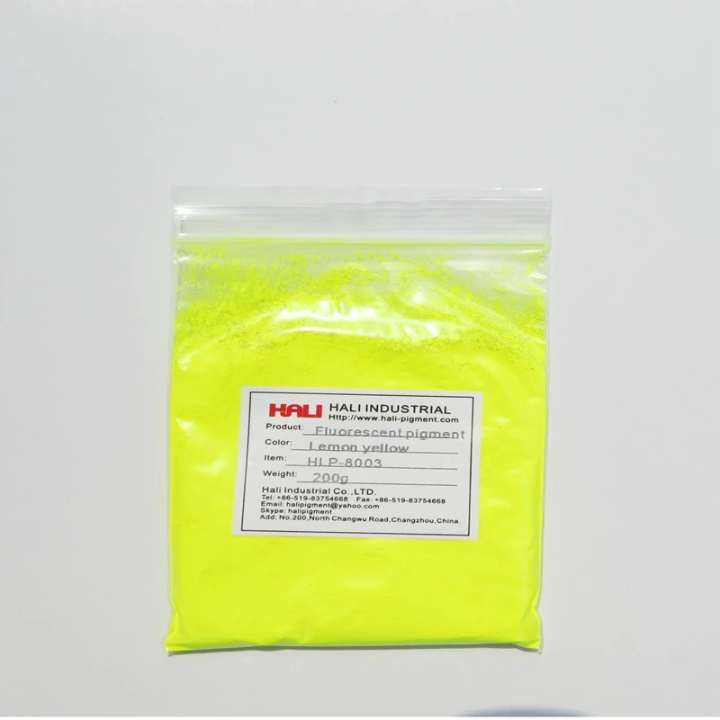 

sell quality lemon yellow neon pigment powders, fluorescent pigment,1 lot=200gram HLP-8003 lemon yellow,free shipping