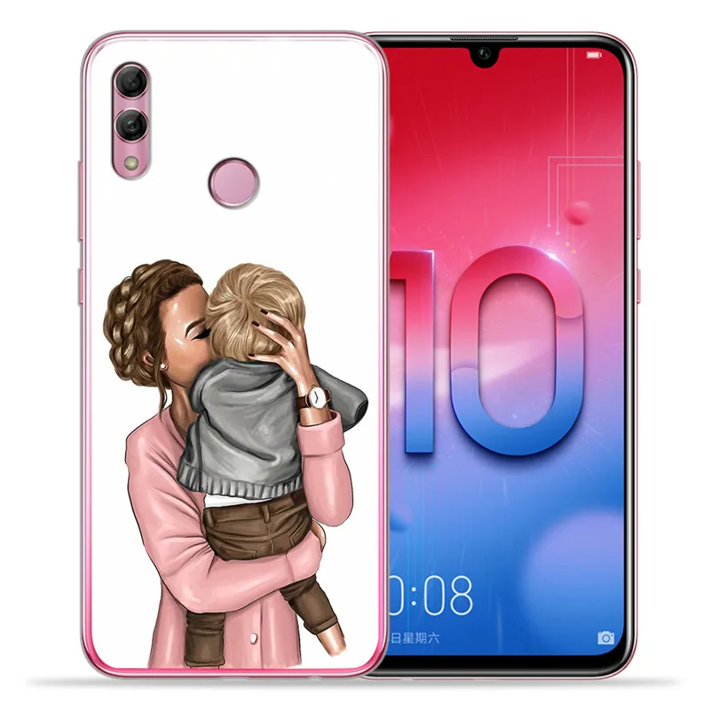 Роскошные Детские для мамы и дочери, queen женщина для huawei Honor 10 9 8 8X 8C 7A 7C 7X7 6X 6A Lite чехол для телефона защитный корпус чехол с мультипликационным принтом - Цвет: 1210