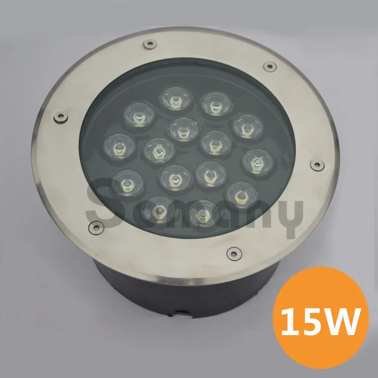 

Wholesale 2PCS/Lot 15W Led Recessed Spotlight Rustproof AC85-265V Imported Led Chips for Garden/Square Led Underground Lamps
