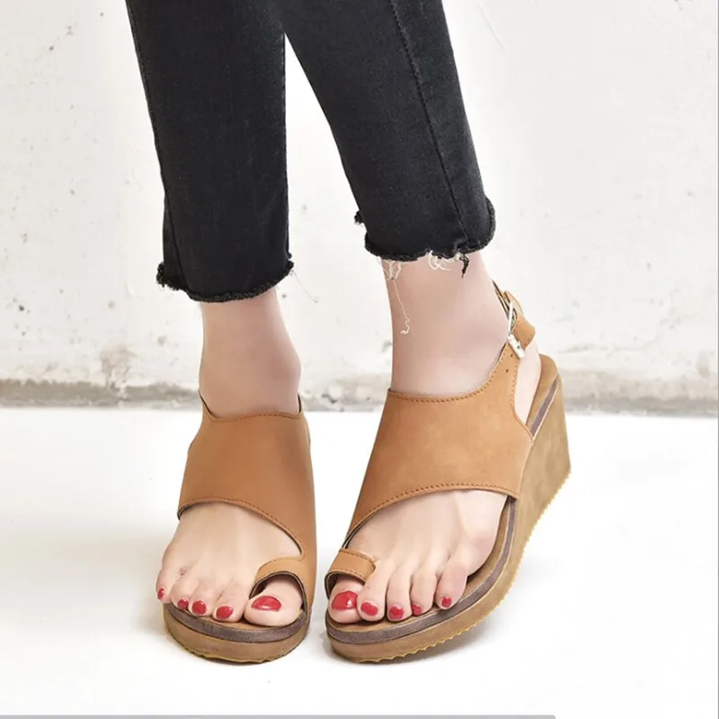 

AARDIMI Fashion Designers Summer Wedges Sandals Orthopedic Bunion Corrector Shoes Woman Gladiator Sandalias Mujer
