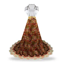 Нигерийские кружевные ткани высокого качества африканская восковая и кружевная тесьма Fanbric 1711