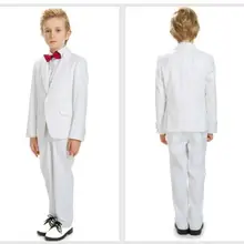 Новые белые свадебные костюмы для мальчиков летние костюмы Формальные вечерние костюмы Tuexdo Костюмы Под заказ костюм из 2 предметов