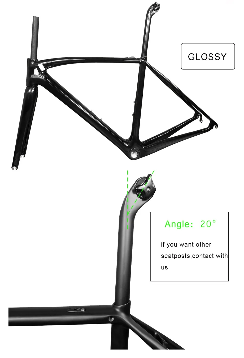 Top Light weight T1000 UD matte/glossy carbon road bicycle frame racing bike frame Mechanical/Di2 (logo,available) 4