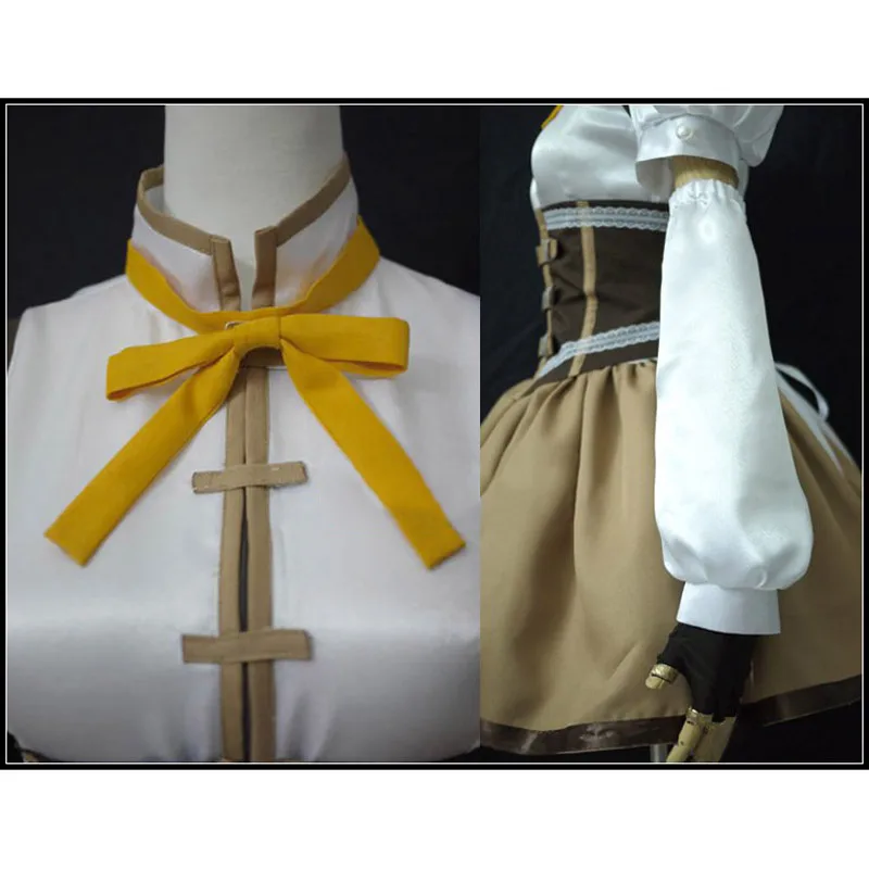 Tomoe Mami костюм-Puella Magi Madoka Magica Tomoe Mami женский косплей белого цвета Puella Magi Madoka Magica Косплей Костюм