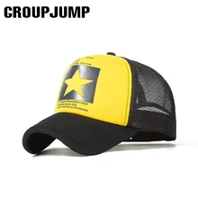 GROUP JUMP, бейсболка с пятизвездочным узором, Мужская бейсболка, летние сетчатые бейсболки, женская и мужская Спортивная Кепка, дышащая, Bone Gorras GROUP JUMP, бейсболка с пятизвездочным узором, Мужская бейсболка, летние сетчатые бейсболки, женская и мужская Спортивная Кепка, дышащая, Bone Gorras