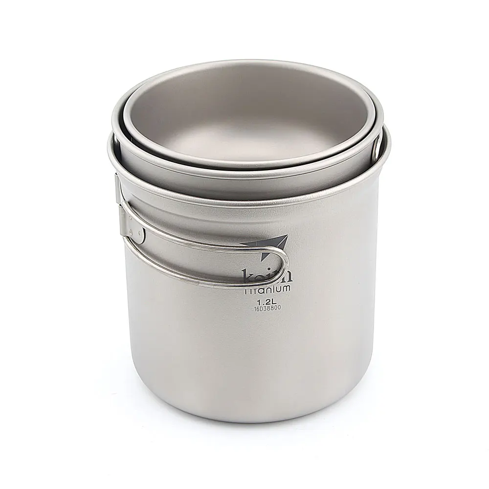 Keith ti6052 camping Utensilios de cocina plegable al aire libre olla tazón de titanio 300 400 1200 ml