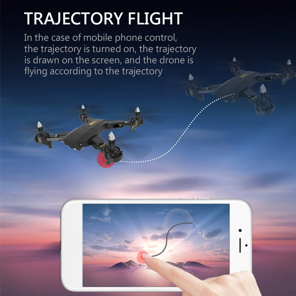 

HD 1080P Drone RC Drone Drone Plastic Black Hover Stable Gimbal