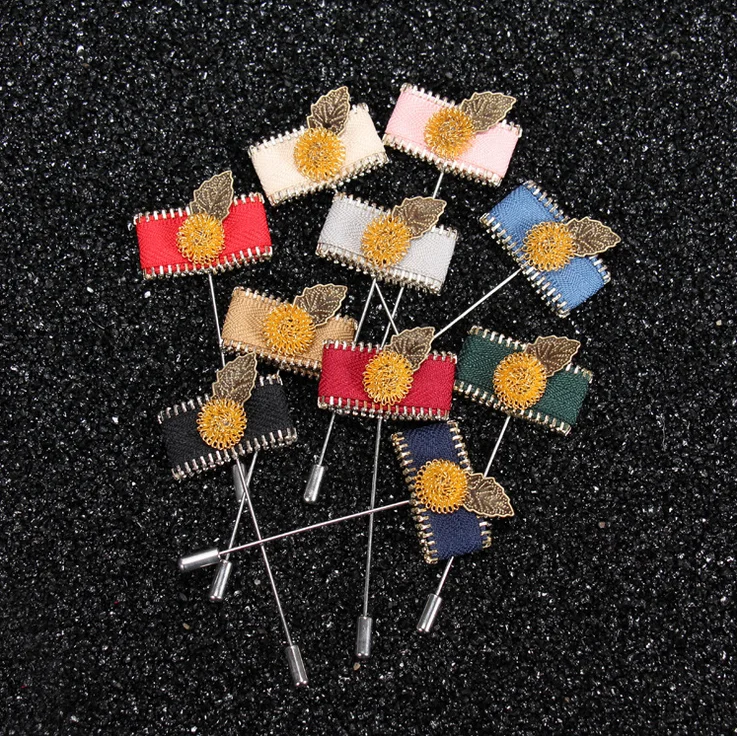 

Novelty Zipper Band Bowknot Shape Brooch Fashion Leaf Lapel Pin Men Women Suit Dress Wedding Gift