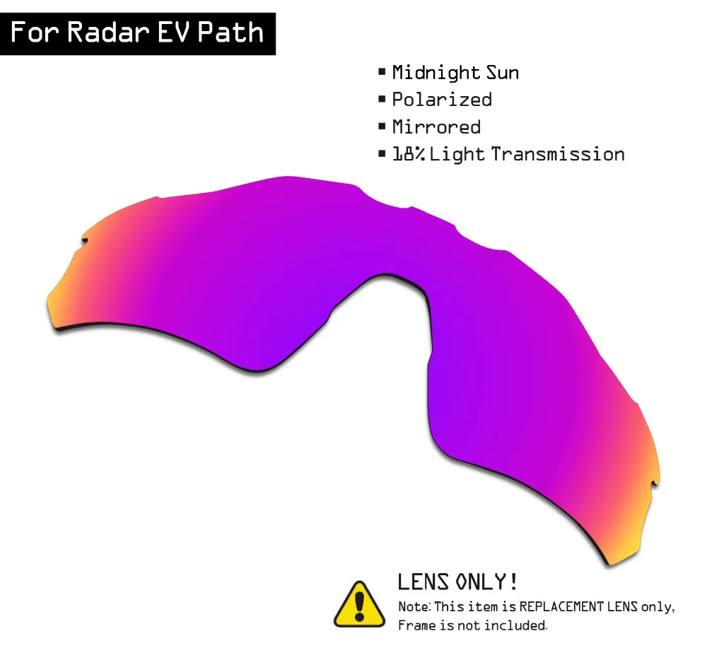 

SmartVLT Polarized Sunglasses Replacement Lenses for Oakley Radar EV Path - Midnight Sun
