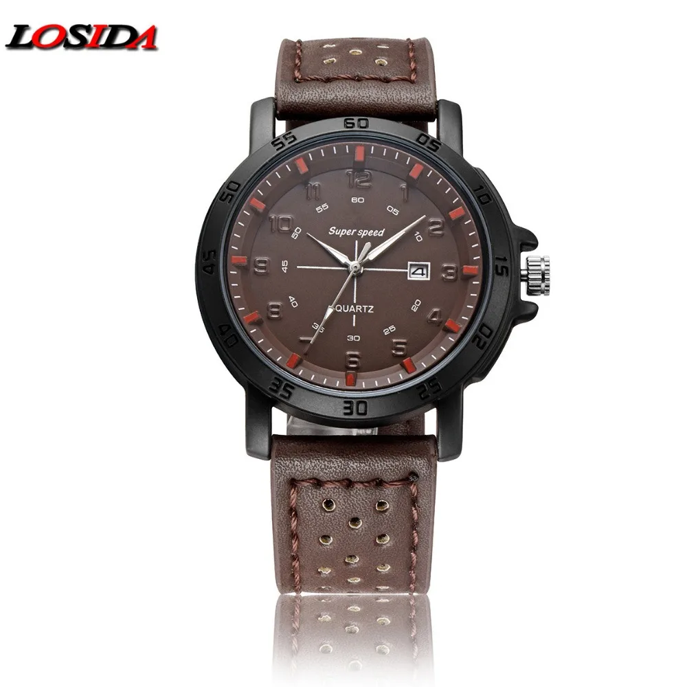 

Relogio Masculino Losida Quartz Watch Men 2018 Top Brand Luxury Leather Male Watches Fashion Casual Sport Clock New Wristwatches
