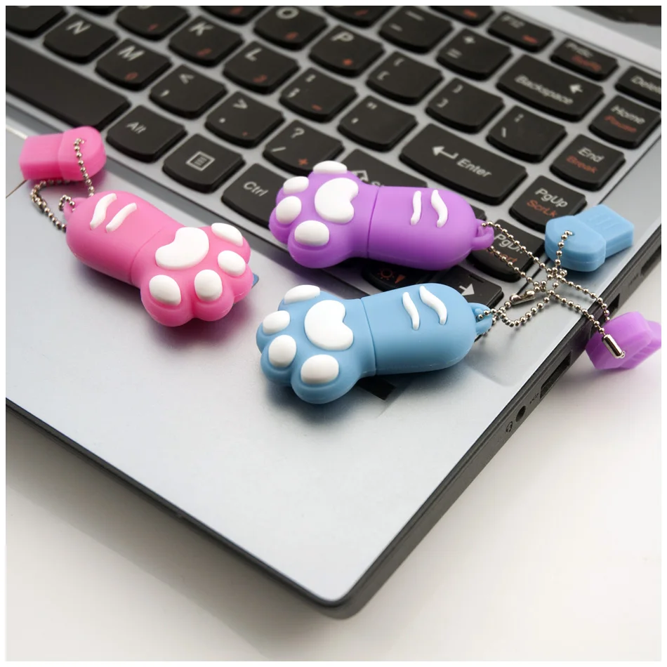 Новый мультяшный Кот коготь Usb флэш накопитель 4 ГБ/8 ГБ/16 ГБ/32 ГБ кошка usb