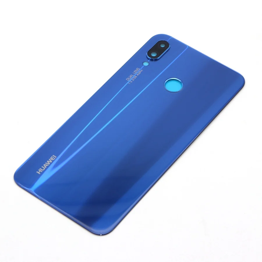 Для huawei P20 Lite Задняя крышка батареи задняя дверь Чехол стеклянная панель для huawei P20 Lite задняя крышка+ объектив камеры+ кнопка отпечатков пальцев