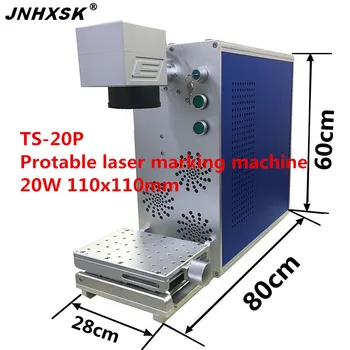 

JNHXSK TS-20P fiber laser marking machine 20W AIR cooling protable mini for metal and non-metal 110x110mm working area CNC FDA