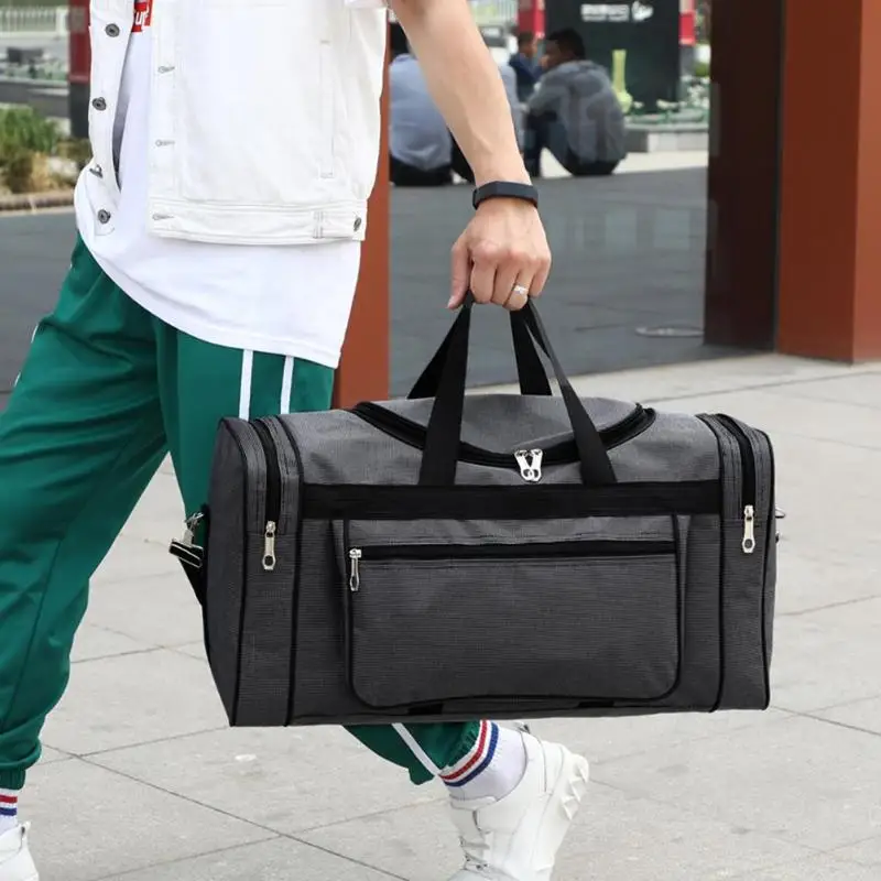 Горячая спортивная сумка, тренировочная сумка для спортзала, сумка для отдыха и путешествий, сумка для фитнеса, Большая вместительная нейлоновая переносная дорожная сумка, унисекс Спортивная Сумка-тоут