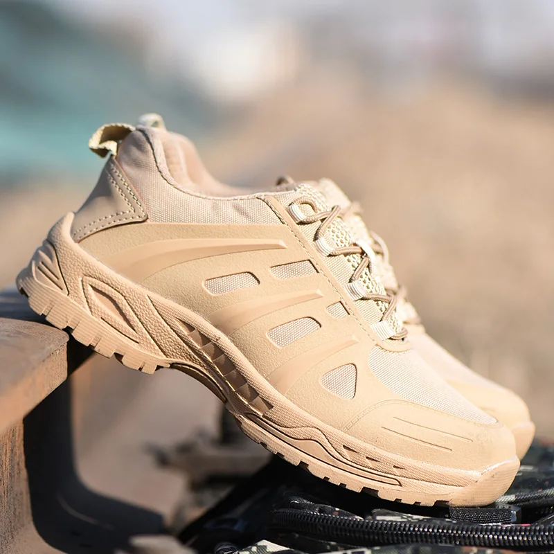 Летние мужские новые рабочие ботинки со стальным носком для пустыни; мужские военные армейские ботинки для защиты от проколов; Sapatos