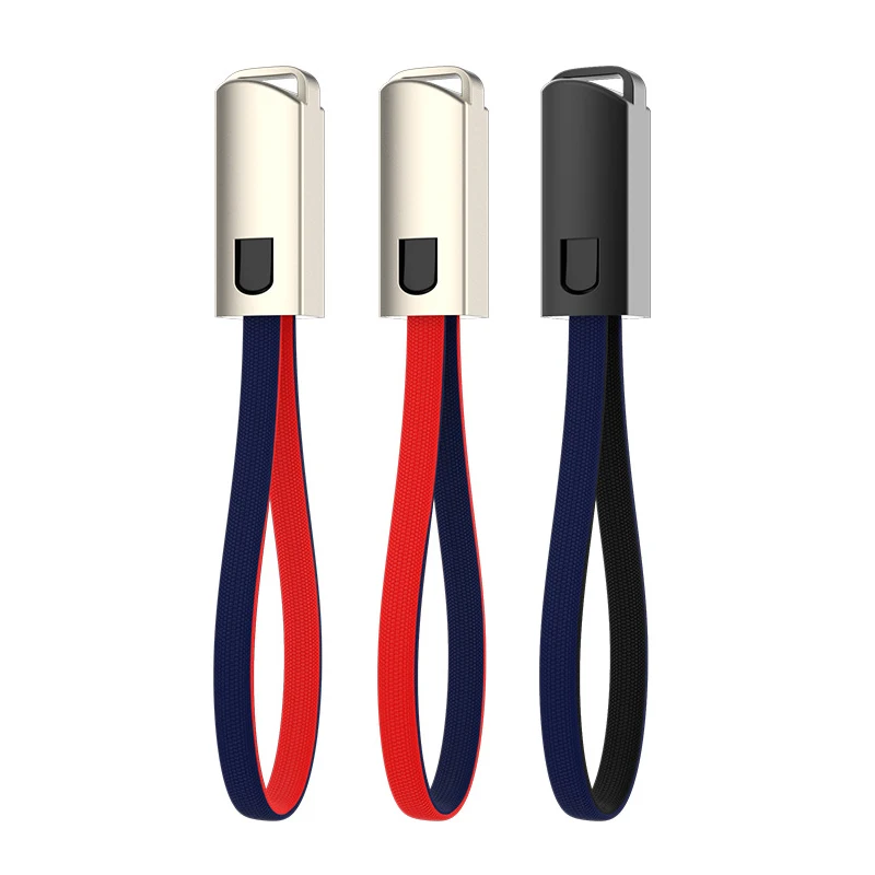 

Multi-Function USB Cable For iPhone/Type C/Micro USB Charging Cable KeyChain Accessory Portable Charging Sync Data Cord Charger