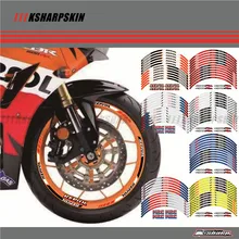 12 X Thick Edge Outer Rim Sticker Stripe Wheel Decals FIT all HONDA REPSOL HRC CBR250RR CBR400RR CBR600RR CBR1000RR