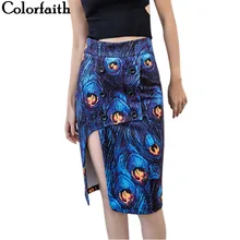 Новинка, женские юбки, весна-лето, асимметричный карандаш, юбка с высокой талией, с принтом павлина, женские юбки, элегантные, плюс 5XL, SK3300