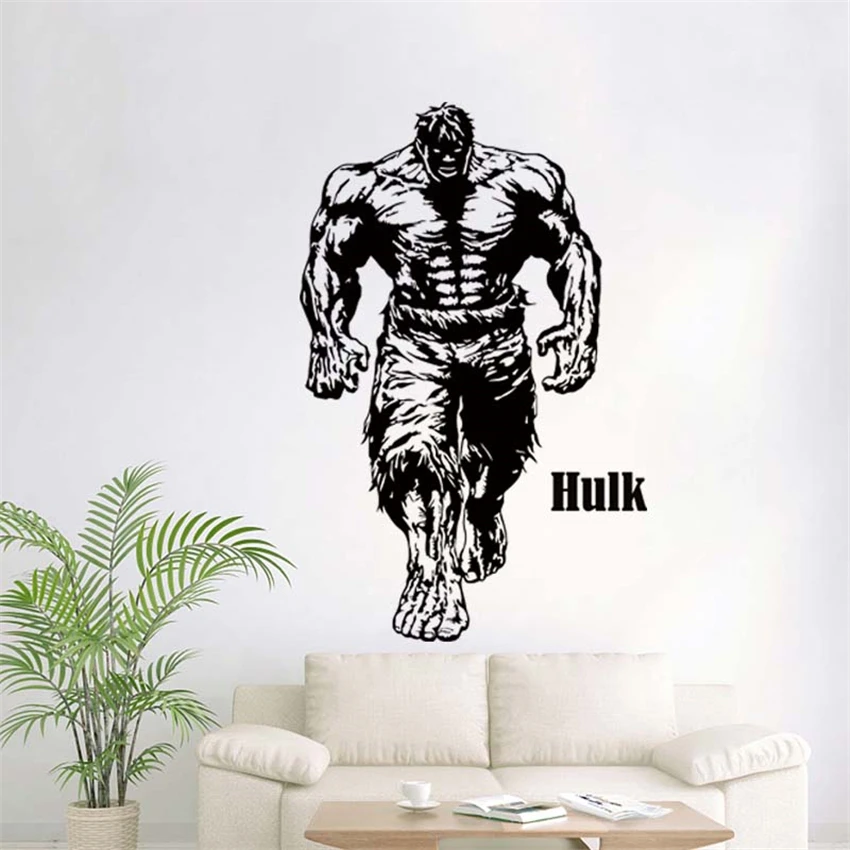 

Hulk Marvel Movie Poster Avengers Custom Name Art Decor Home Decor Removable Vinyl Nursery Kids Room Wall Sticker MY138