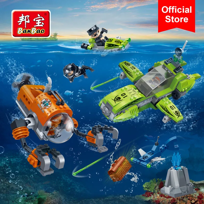 Конструктор BanBao Подводная лодка модель 7406 года|toys for|toys for kidsbuilding blocks |