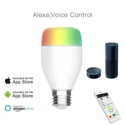 2/3 шт. Смарт Домашнее освещение с помощью светодиодов E27 светодиодные лампы работать с Alexa Google домашней автоматизации голосовой пульт