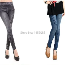 100 шт./партия, новые леггинсы для женщин, весна и осень, без швов, с принтом снежинки, дышащие эластичные легинс имитирующие джинсы