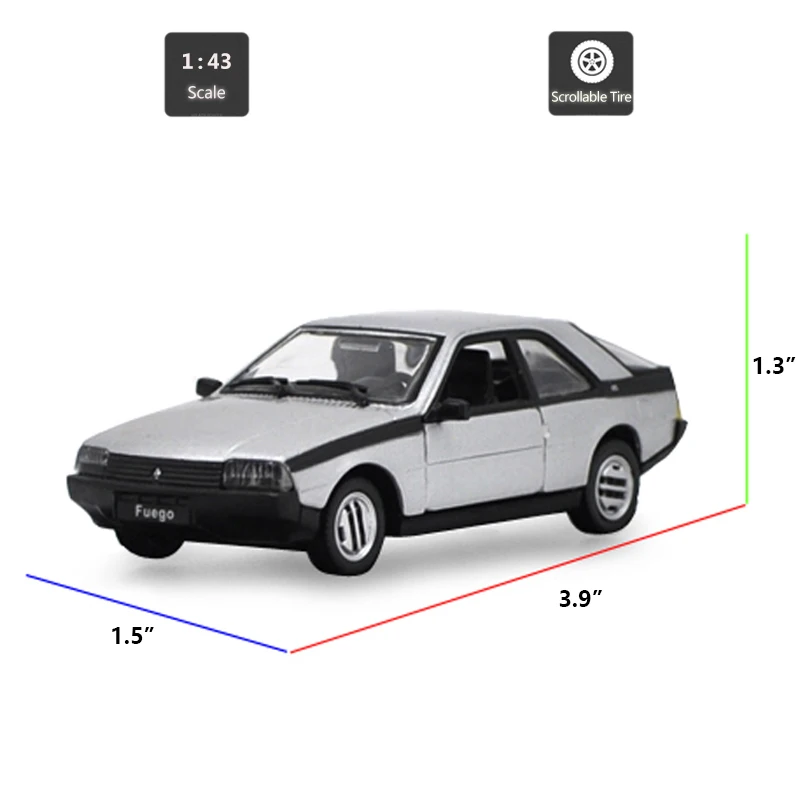 HOMMAT моделирование 1:43 Масштаб винтажная модель автомобиля Renault Fuego 1/43 литые под