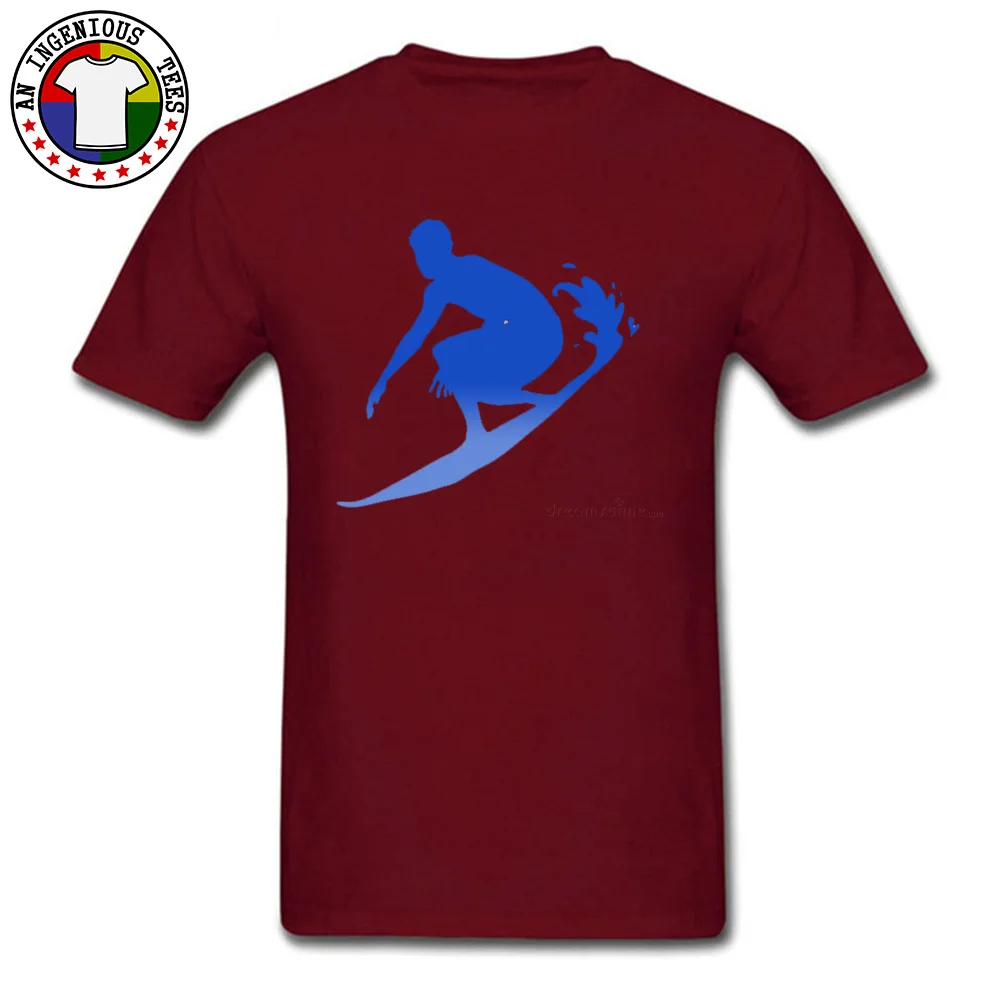 Leisure Hawaii Surfer Men T-Shirt High Quality Fall Short Sleeve Round Neck 100% Cotton Fabric T Shirt Normal T-Shirt Hawaii Surfer  maroon