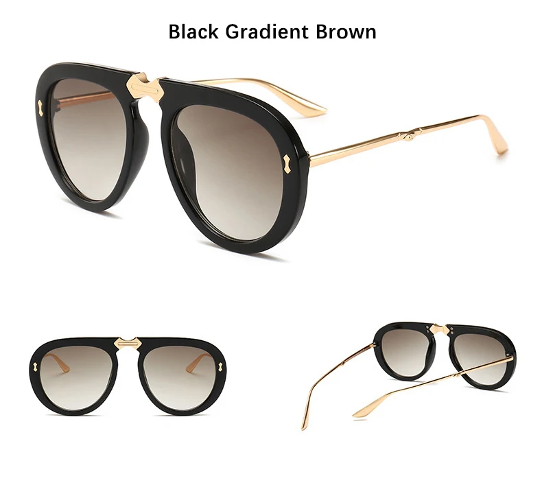 Женские солнцезащитные очки больших размеров, брендовые дизайнерские винтажные черные солнцезащитные очки унисекс, роскошные прозрачные линзы, Оттенки для женщин, UV400